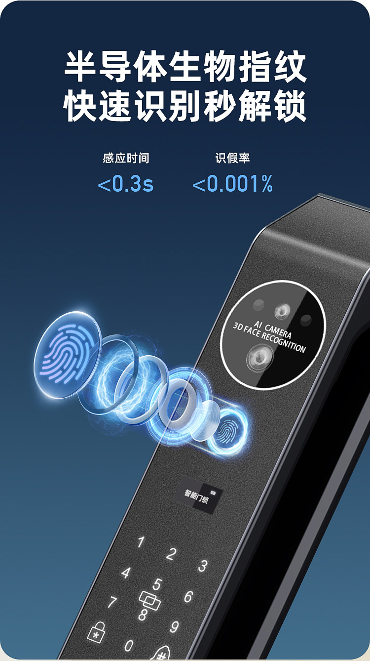 创维 智能门锁 指纹识别 D50M